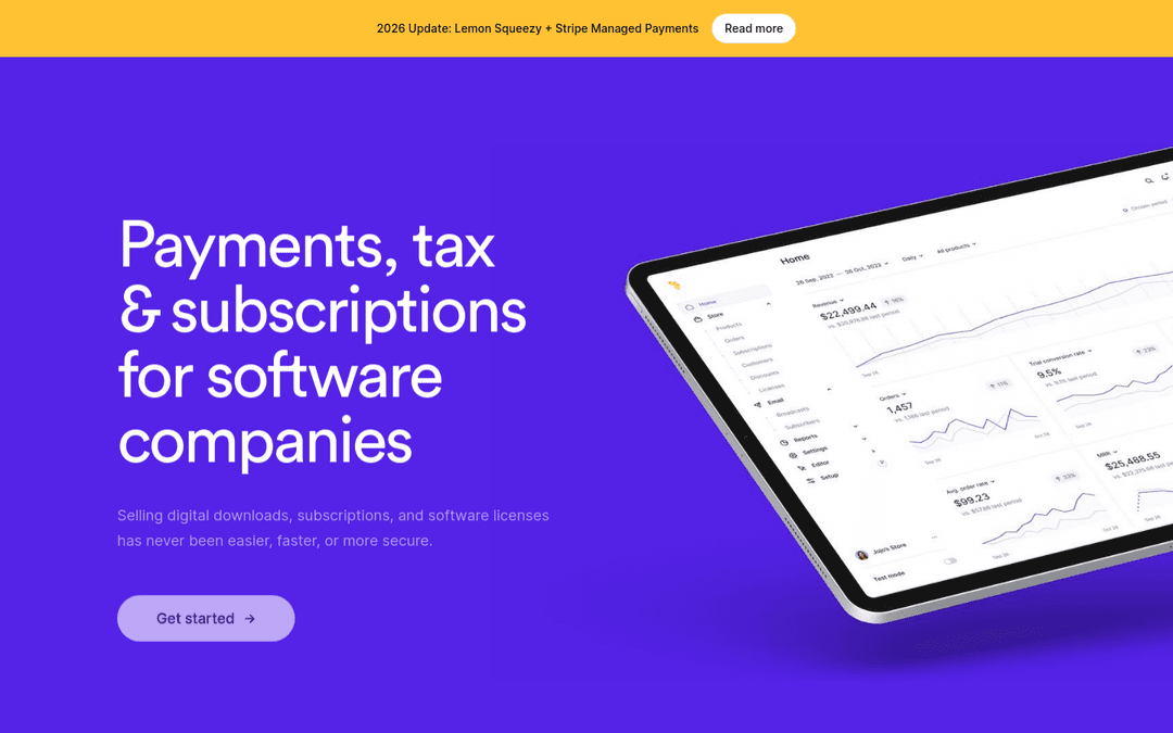 Lemon Squeezy homepage