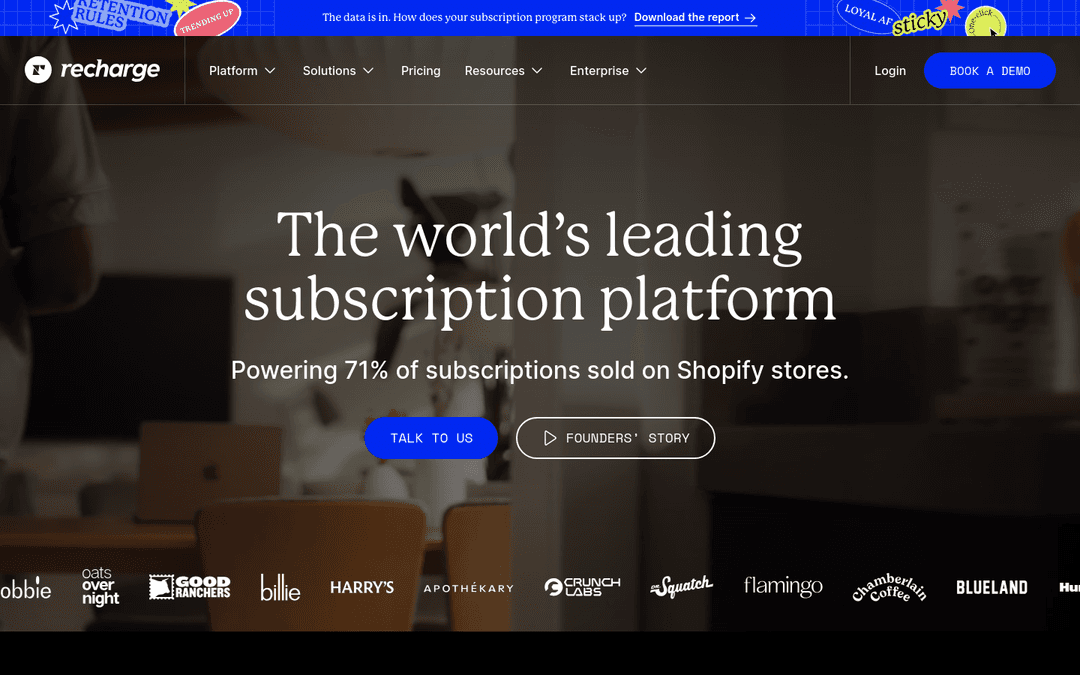 Recharge homepage