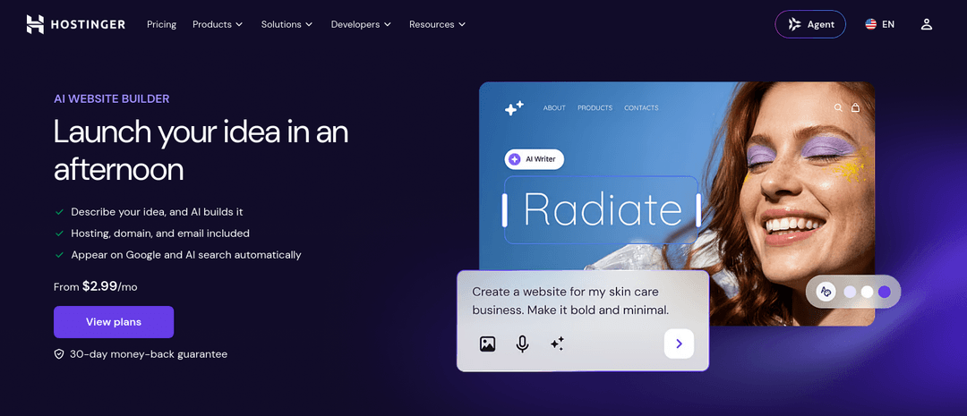 Hostinger AI builder