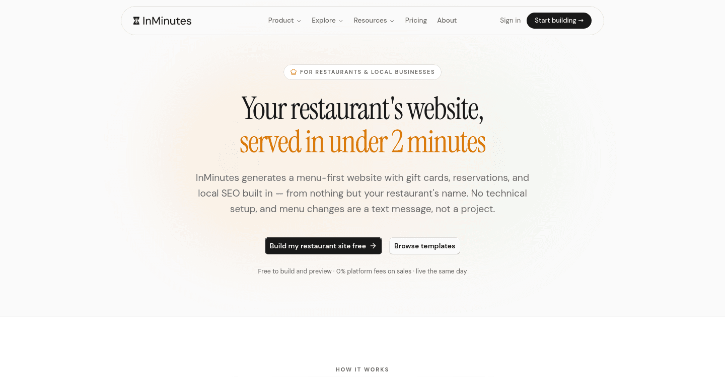 AI Restaurant Website Builder for New Restaurants