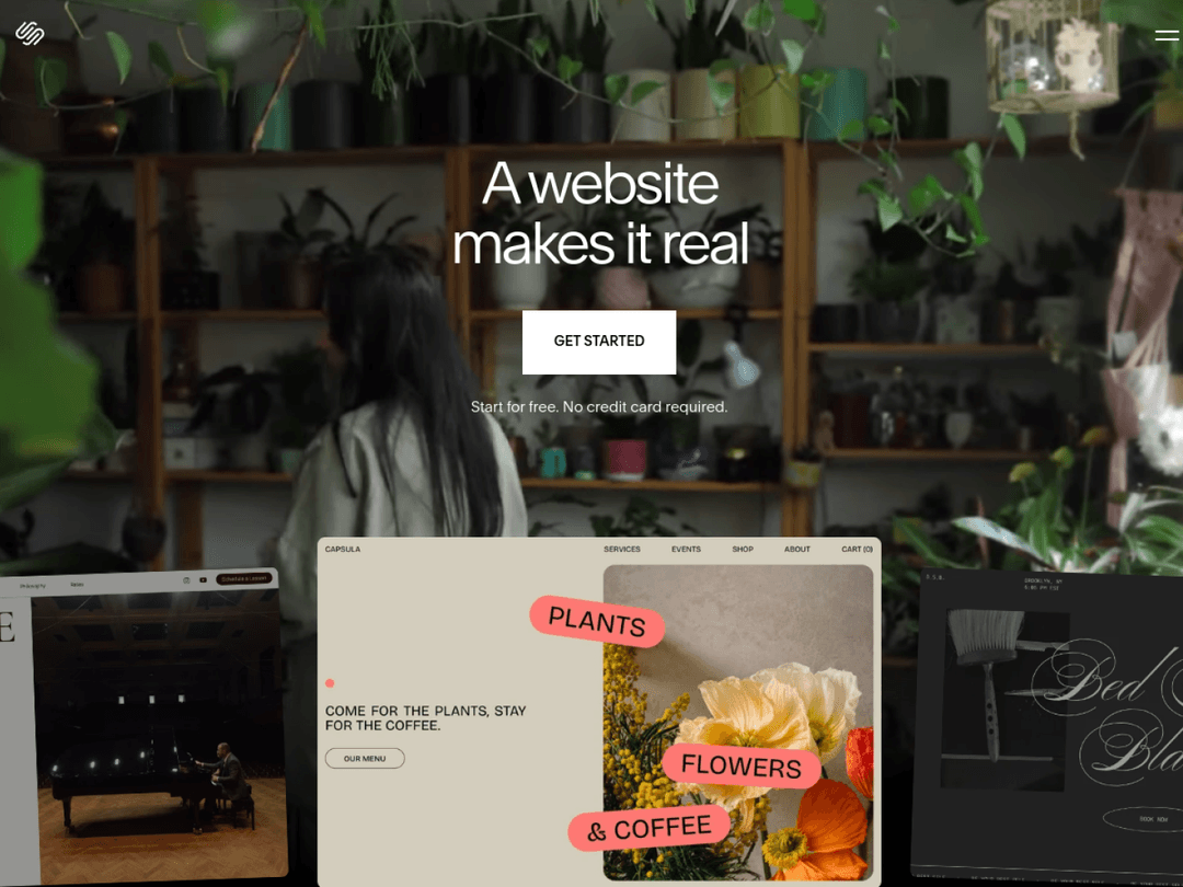 Squarespace homepage