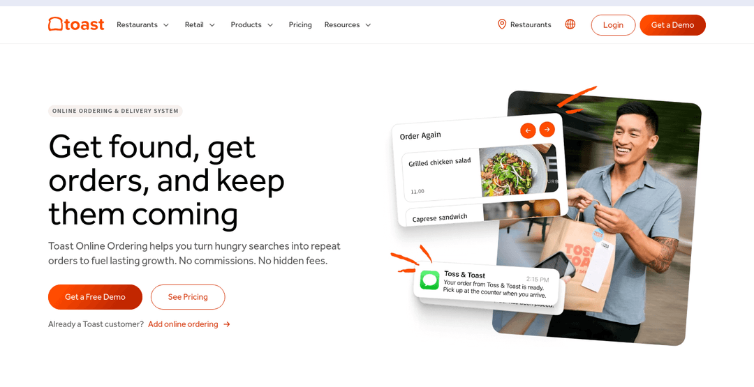 Toast online ordering